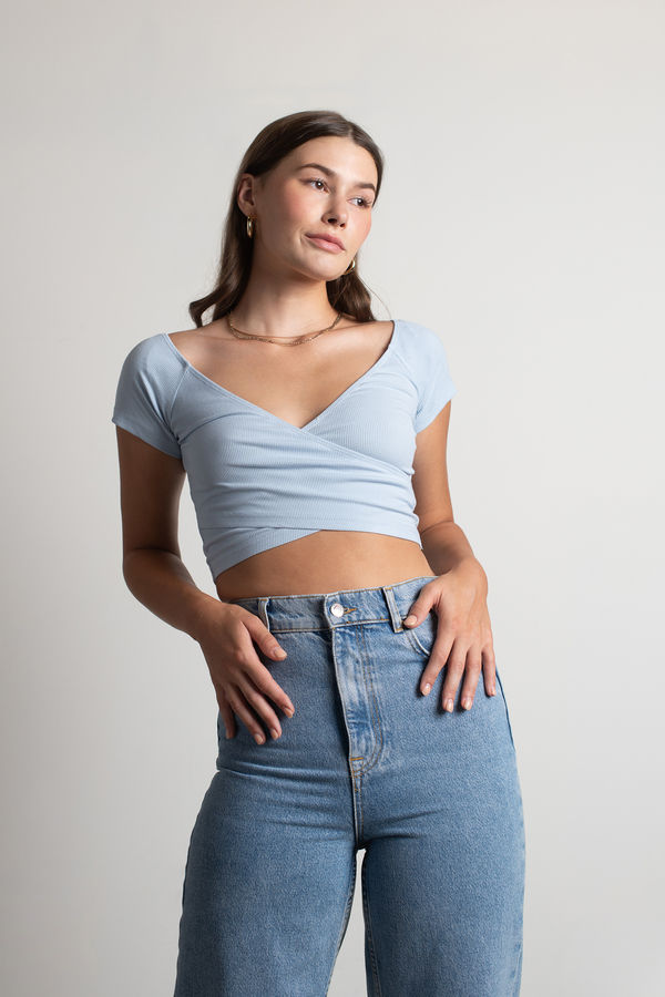 Kacie Crop Top - Baby Blue