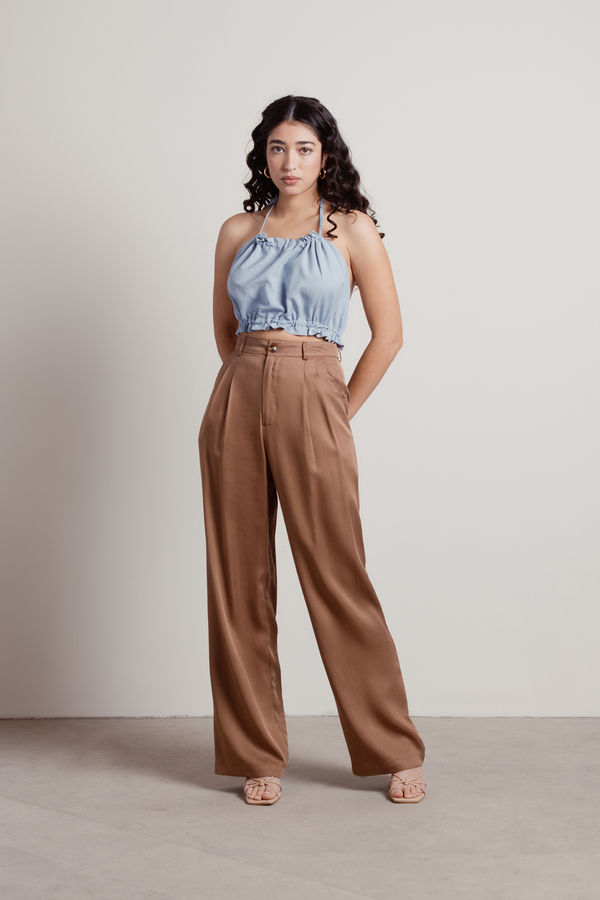 Pick Up Your Feelings Crop Top - Baby Blue
