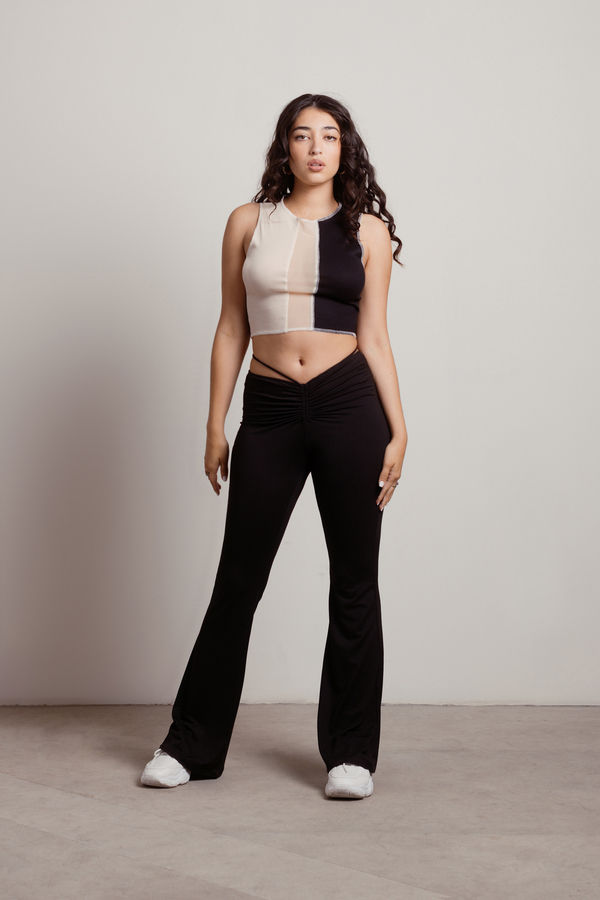 Neopolitan Tank Top - Black & Beige