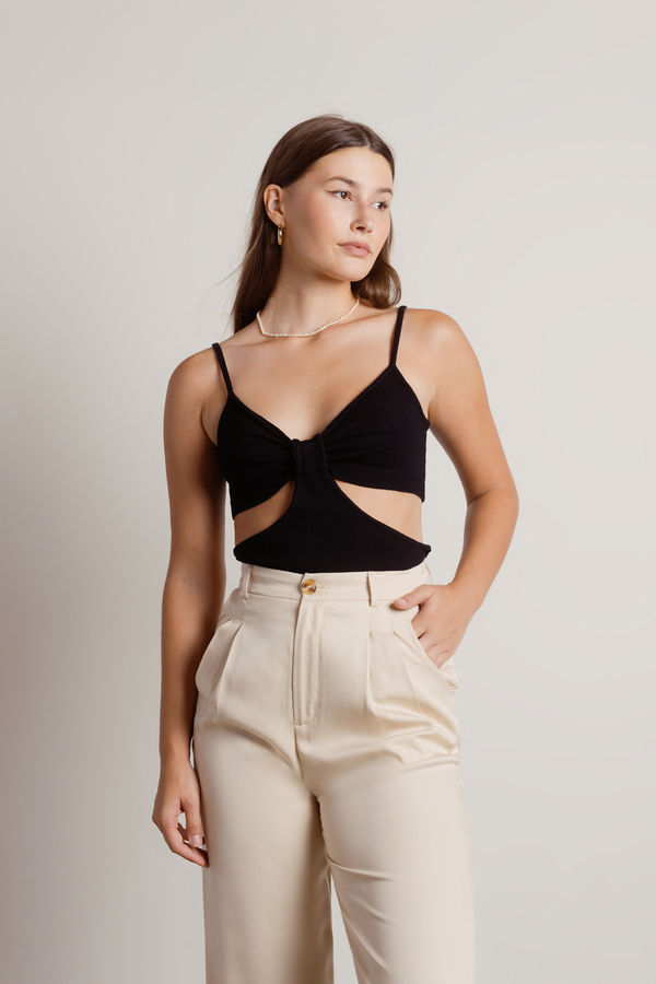 In A Mood Cutout Top - Black