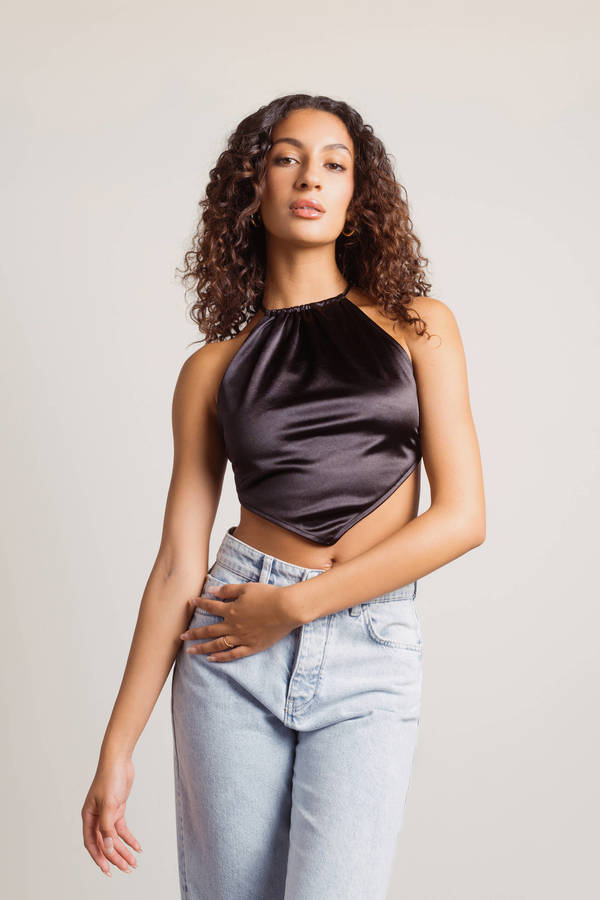 Look At Me Crop Top - Black