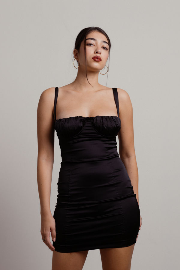 Magic Hour Bustier Bodycon Mini Dress - Black Prom