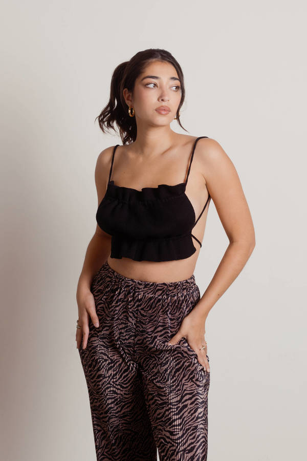 Nobody But You Crop Top - Black