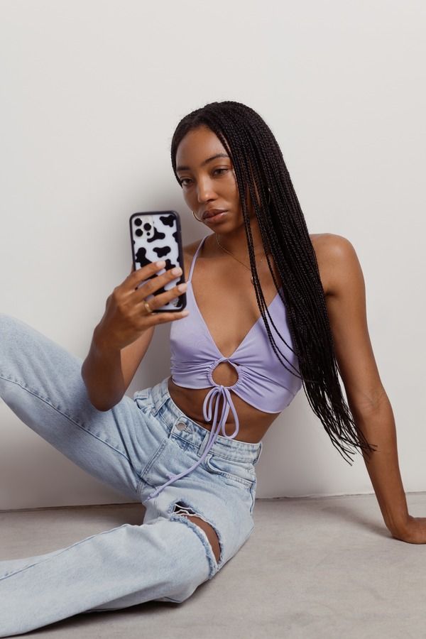 Wildflower Moo Moo Iphone Case - Black & White