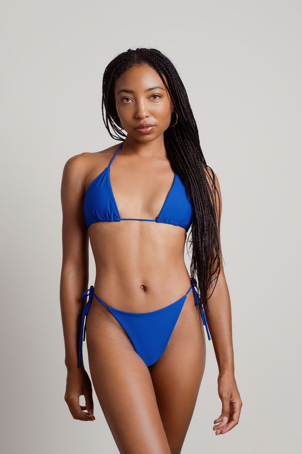 Itty Bitty Strappy Bikini Set - Blue