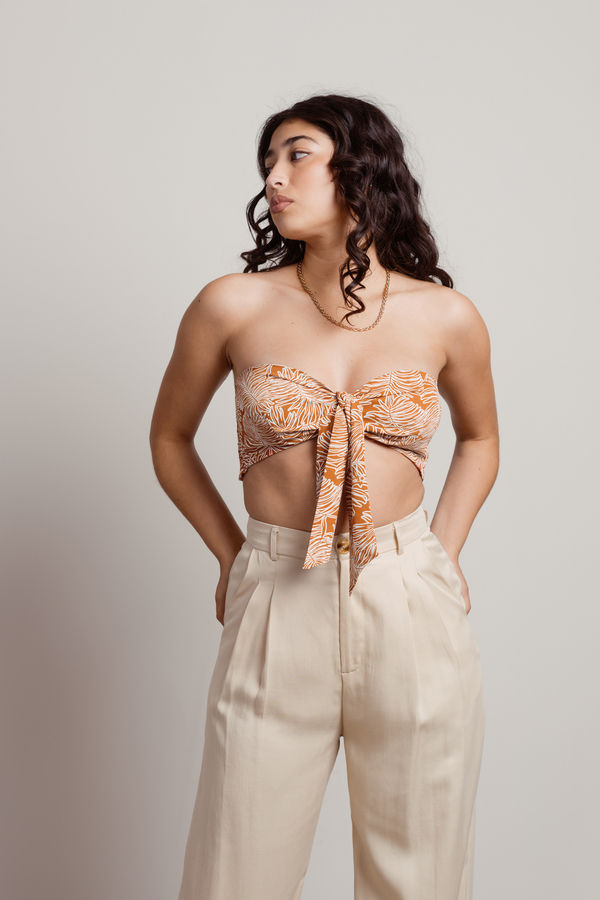 Aria Bandeau Top - Brown
