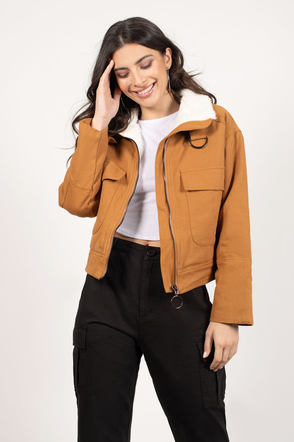 Northy Faux Fur Jacket - Camel