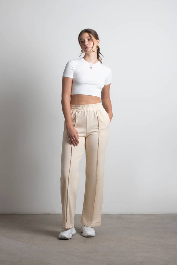 Erikah Wide Leg Pants - Cream