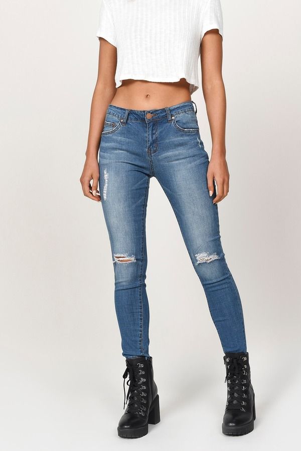Ventura Distressed Jeans - Dark Wash