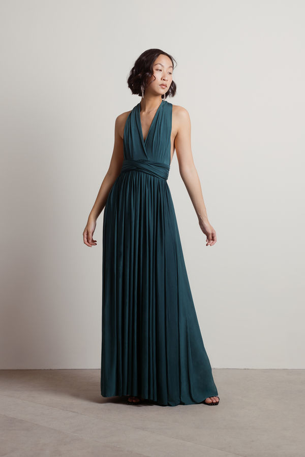 Make Magic Twist Tie Multiway Maxi Dress - Emerald