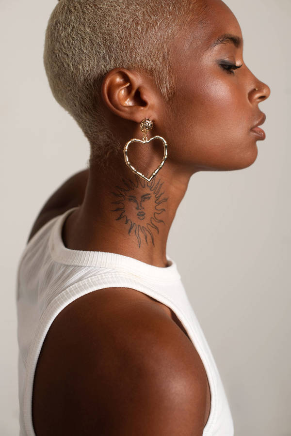 Heart Knocker Earrings - Gold
