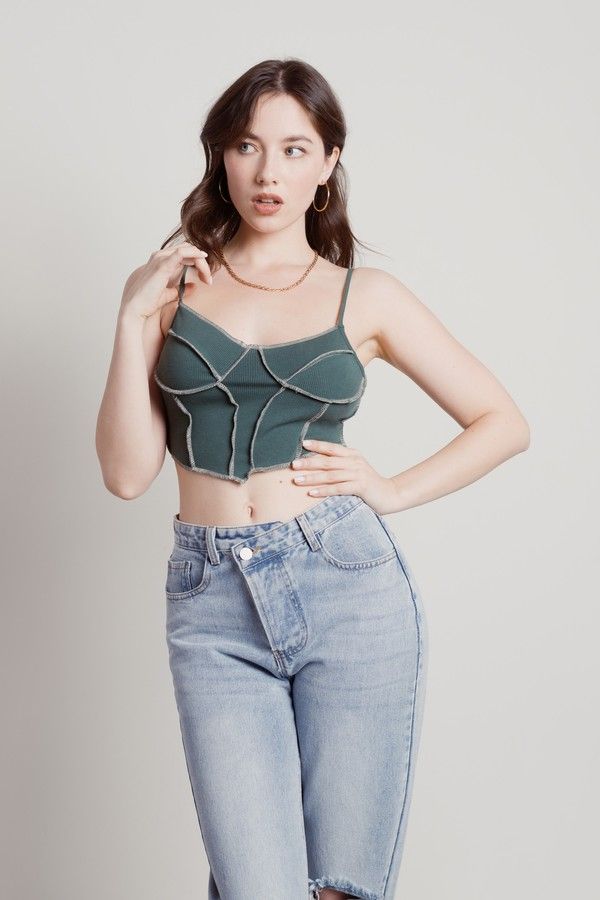 Never Let Me Go Bustier Top - Green