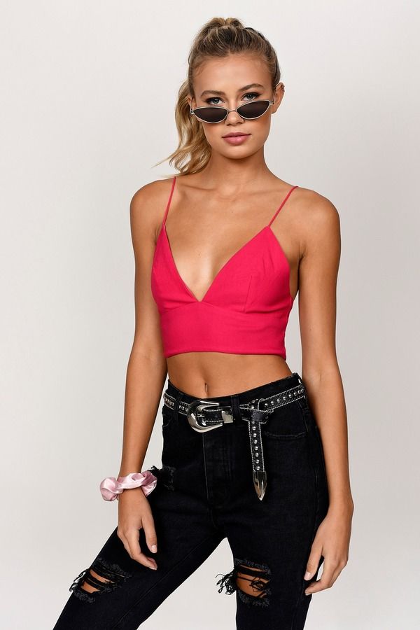 Take It From Me Crop Top - Hot Pink