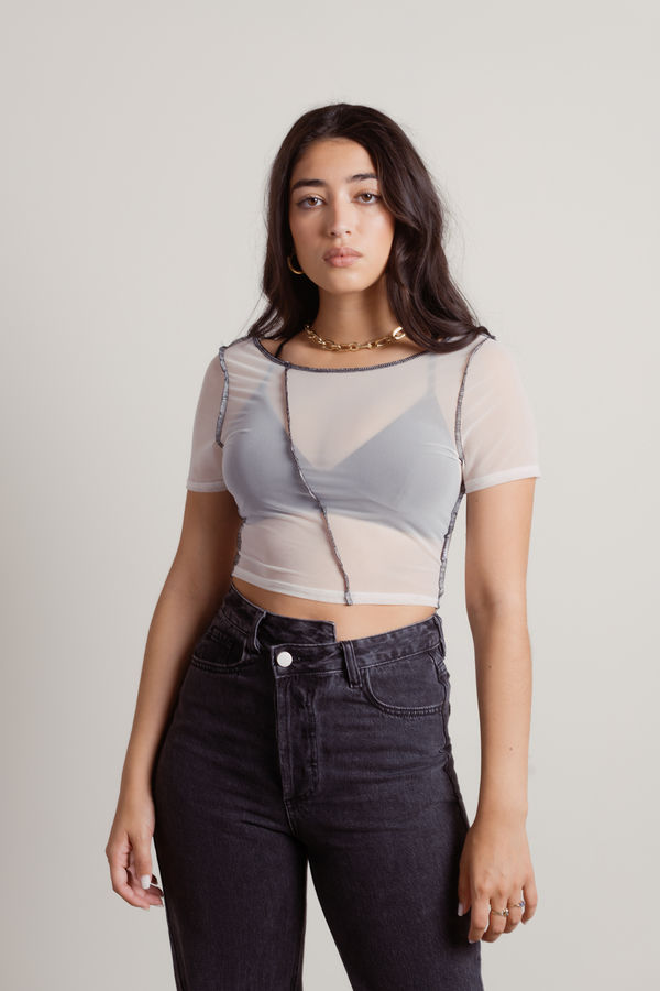 Take Me Back Crop Top - Ivory