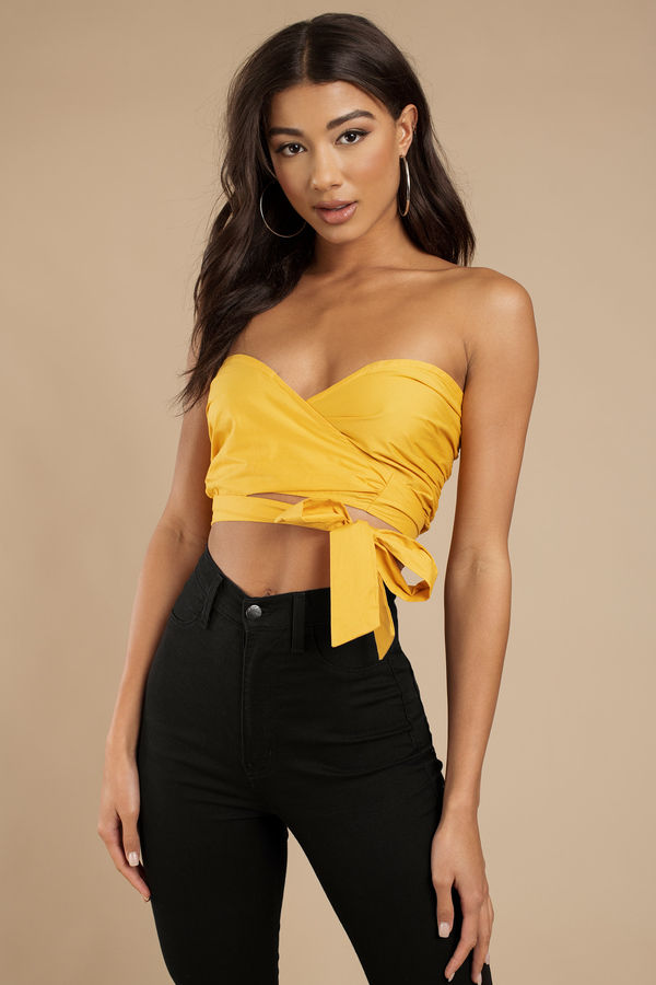 Wasted Times Crop Top - Marigold