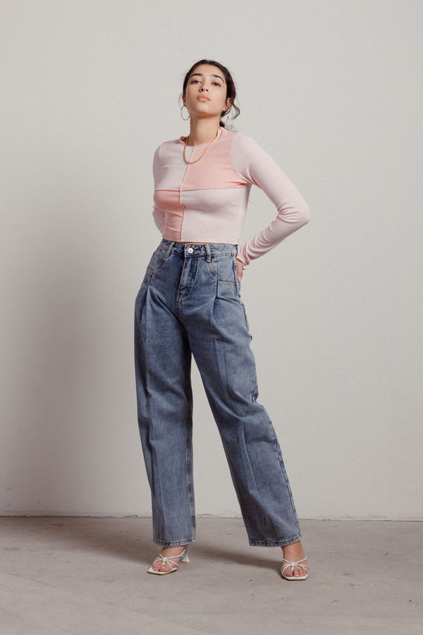 Elaire Two-toned Top - Pink