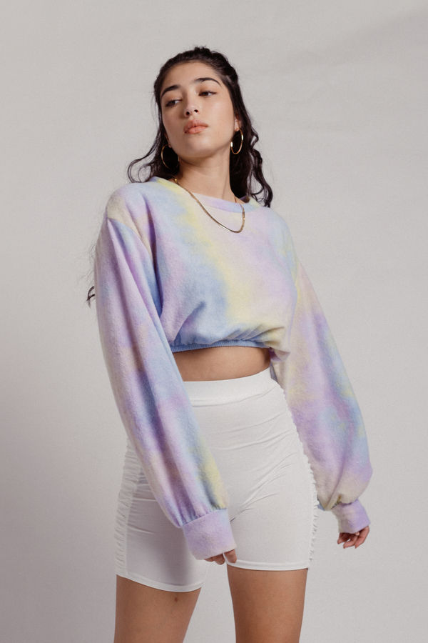 Relax Already Crop Top - Rainbow