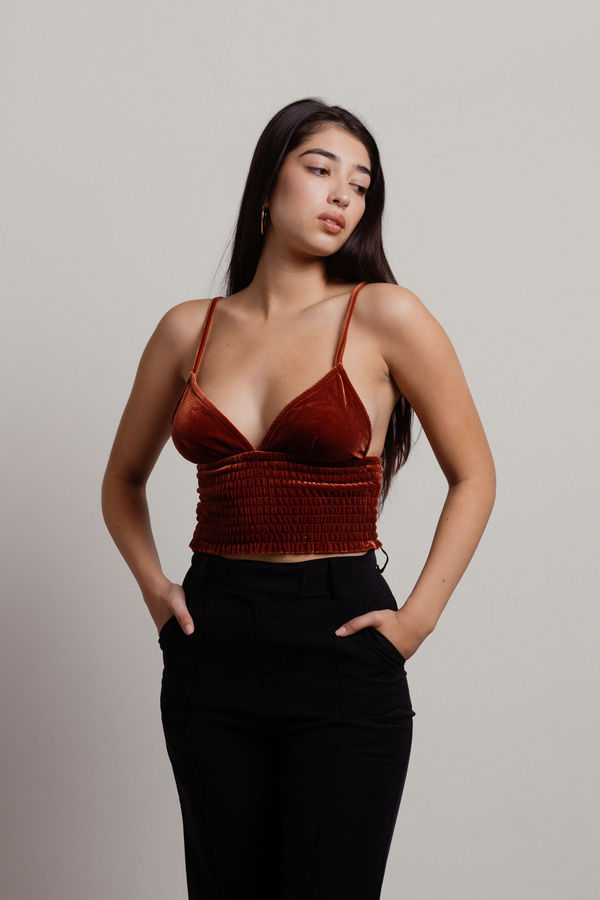 High Key Crop Top - Red
