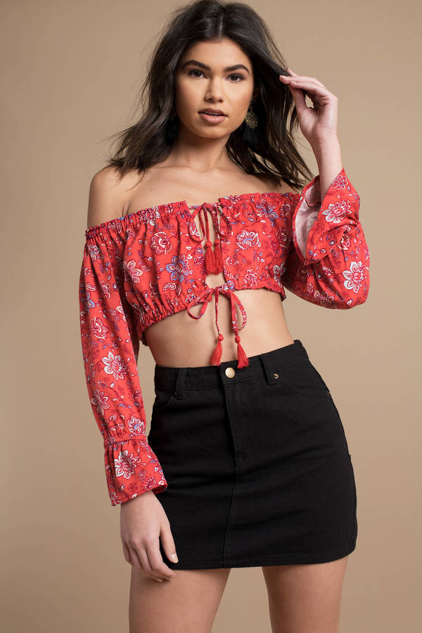 Minkpink Lucia Crop Top - Red Multi
