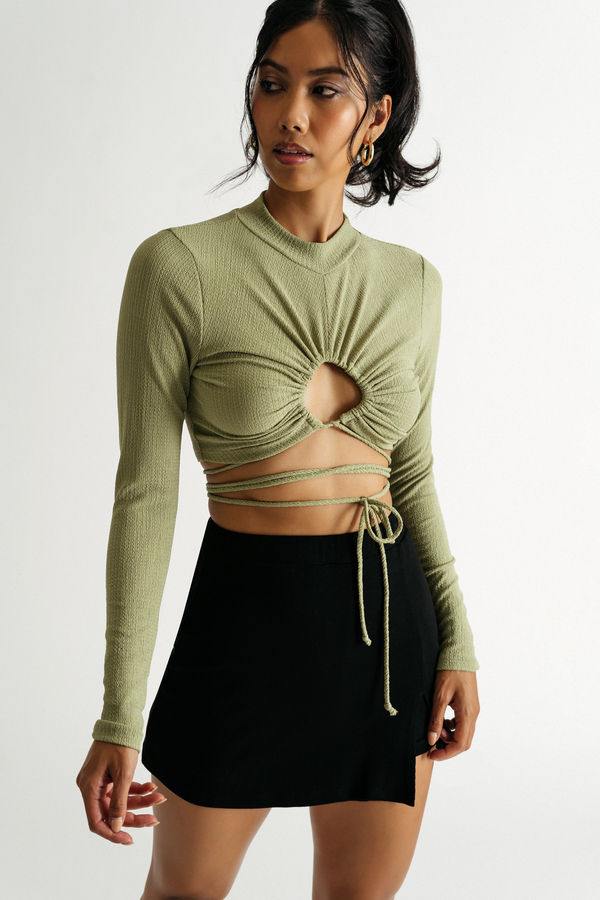 Walk In The Park Crop Top - Sage