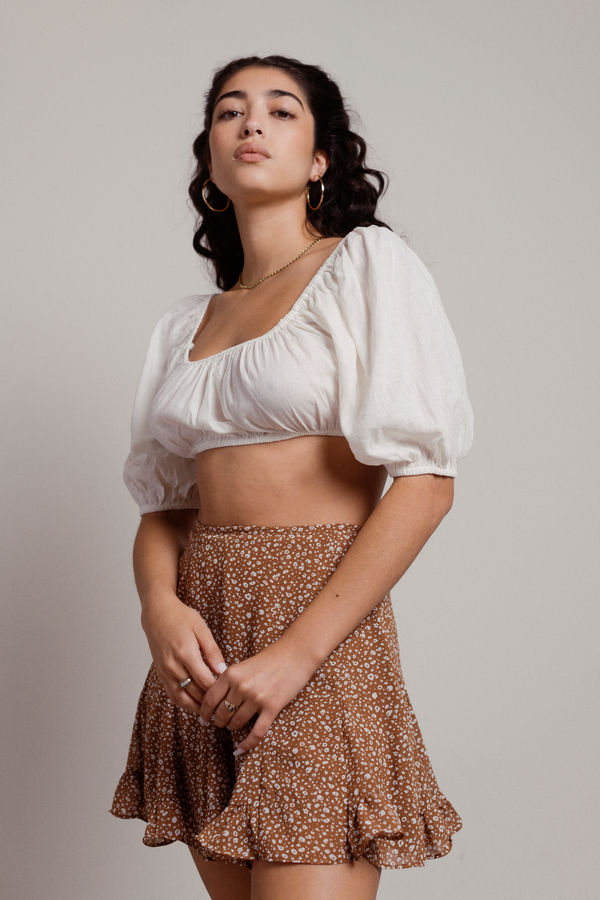 Leave Town Crop Top - White