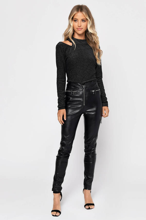 Joan Rhinestone Velvet Top - Black