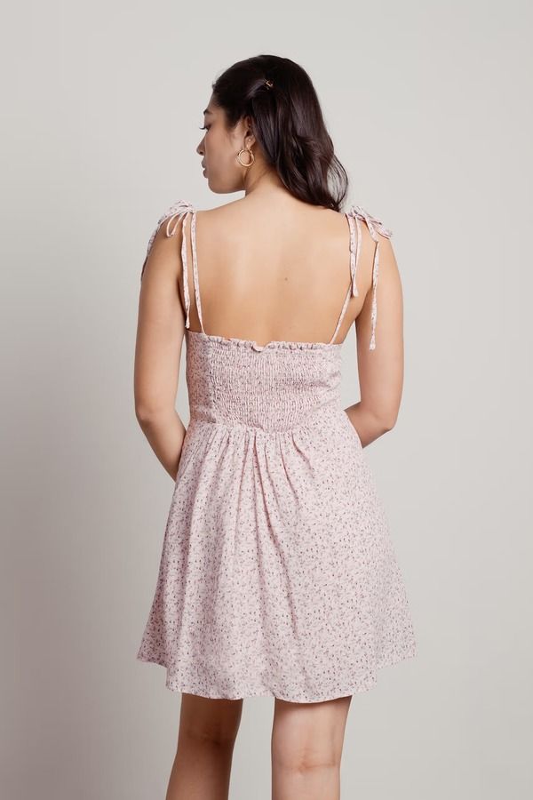 Nala Floral Babydoll Mini Dress - Pink