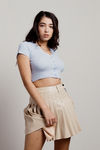 See Through You Crop Top - Baby Blue