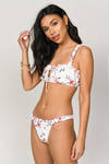 Lora Floral Bikini Top - Beige Multi