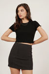 Begin This Process Crop Top - Black