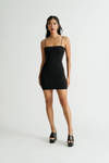 Fall In Line Cami Bodycon Mini Dress - Black