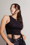 Get Outta Here Crop Top - Black