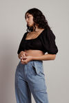 Leave Town Crop Top - Black