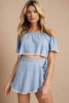 Show Me Your Mumu Millie Crop Top - Blue Multi
