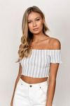 Straight To You Crop Top - Blue Multi