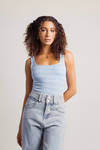 You Think So Stripe Bodysuit - Blue