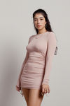 Cozi Ribbed Bustier Mini Dress - Blush