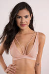Beach Bunny Larson Snake Print Bikini Top - Blush