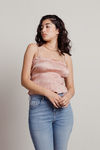 Many Hours Satin Top - Blush