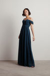 Adrienne Off The Shoulder Sweetheart Maxi Dress - Emerald