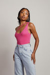 Summer Baby Asymmetrical Bodysuit - Fuchsia