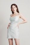 Lesli Tie Dye Slip Mini Dress - Green