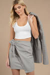The Fifth Label Picnic Wrap Mini Skirt - Grey Multi