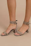 Sol Sana Sugar Faux Suede Heels - Grey