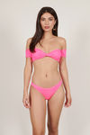 Liv Off The Shoulder Bikini Set - Hot Pink
