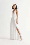 Bring Me Closer Halter High Slit Maxi Dress - Ivory