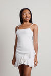 Grad Day Square Neck Cami Mini Dress - Ivory