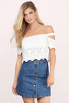 Sunset Beach Crop Top - Ivory
