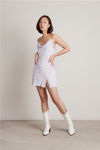 Sugarcane Floral Slip Mini Dress - Lavender