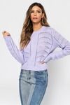 Take It Easy Knit Sweater - Lavender